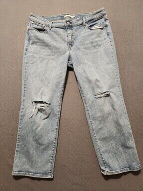 Levis Jeans Women Size 20W Blue Boyfriend Distressed Plus Size